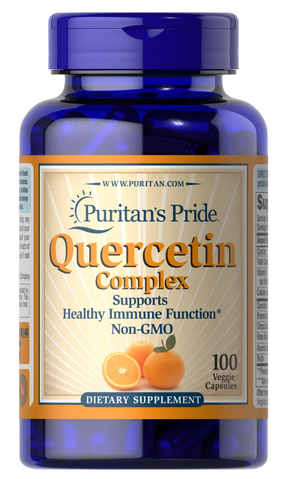 Quercetin Complex with Vitamin C, 100 Vegi Caps (26146) | Puritan's Pride