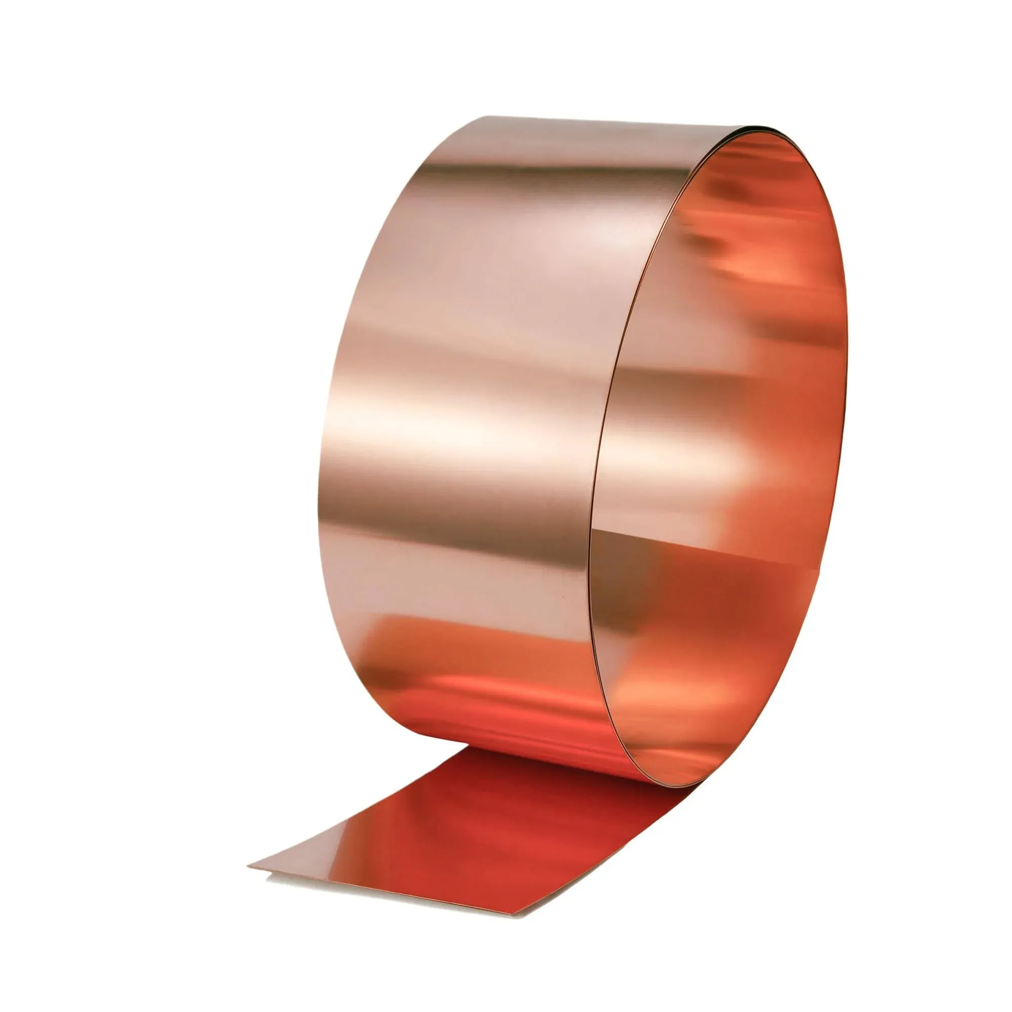 16 Mil 26 Gauge(0.016"/0.41mm) Thickness, 4in x 10ft Annealed 99.9% Pure Copper Flashing