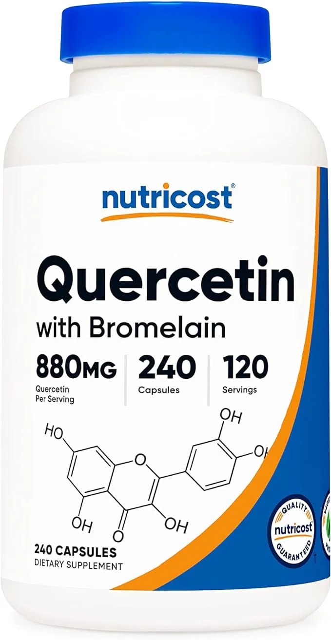 Nutricost Quercetin 880mg, 120 Vegetarian Capsules with Bromelain - 60 Servings