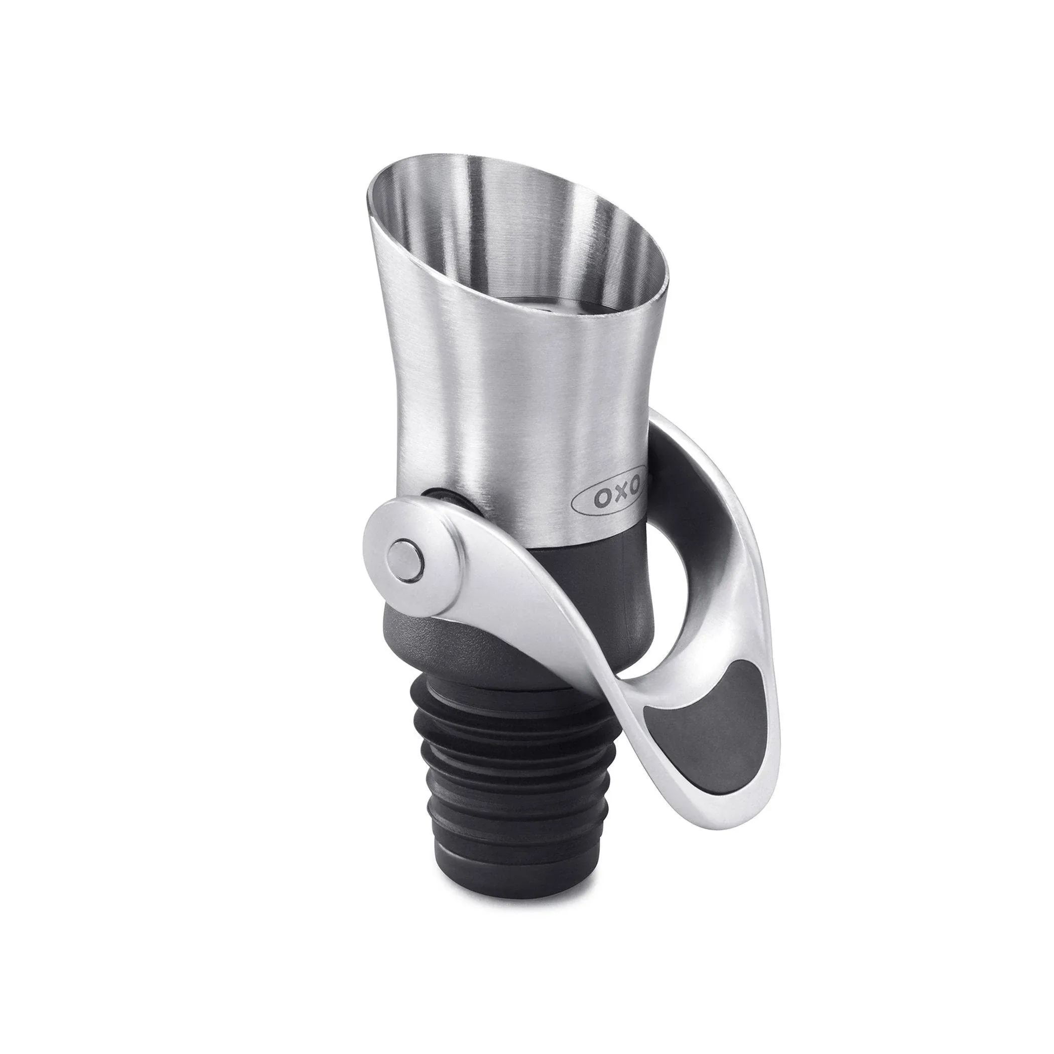 Durable and easy to clean OXO SteeL Wine Stopper & Pourer Combination - Selling-glassware.com