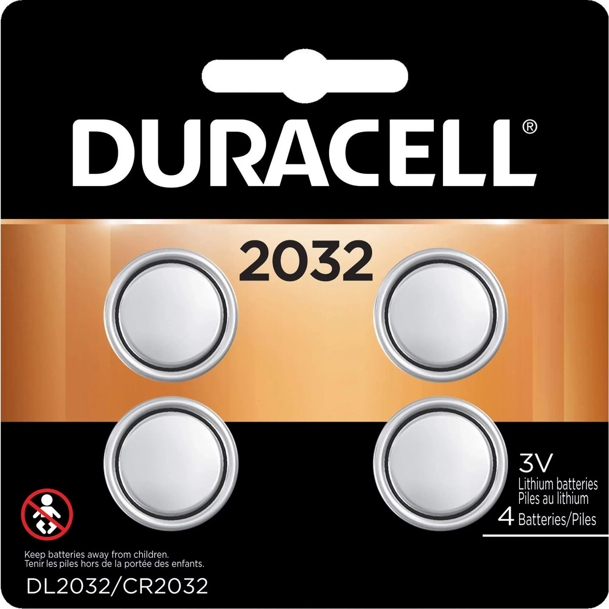 Duracell&#174; Lithium Coin Batteries With Bitterant, 2032 ;