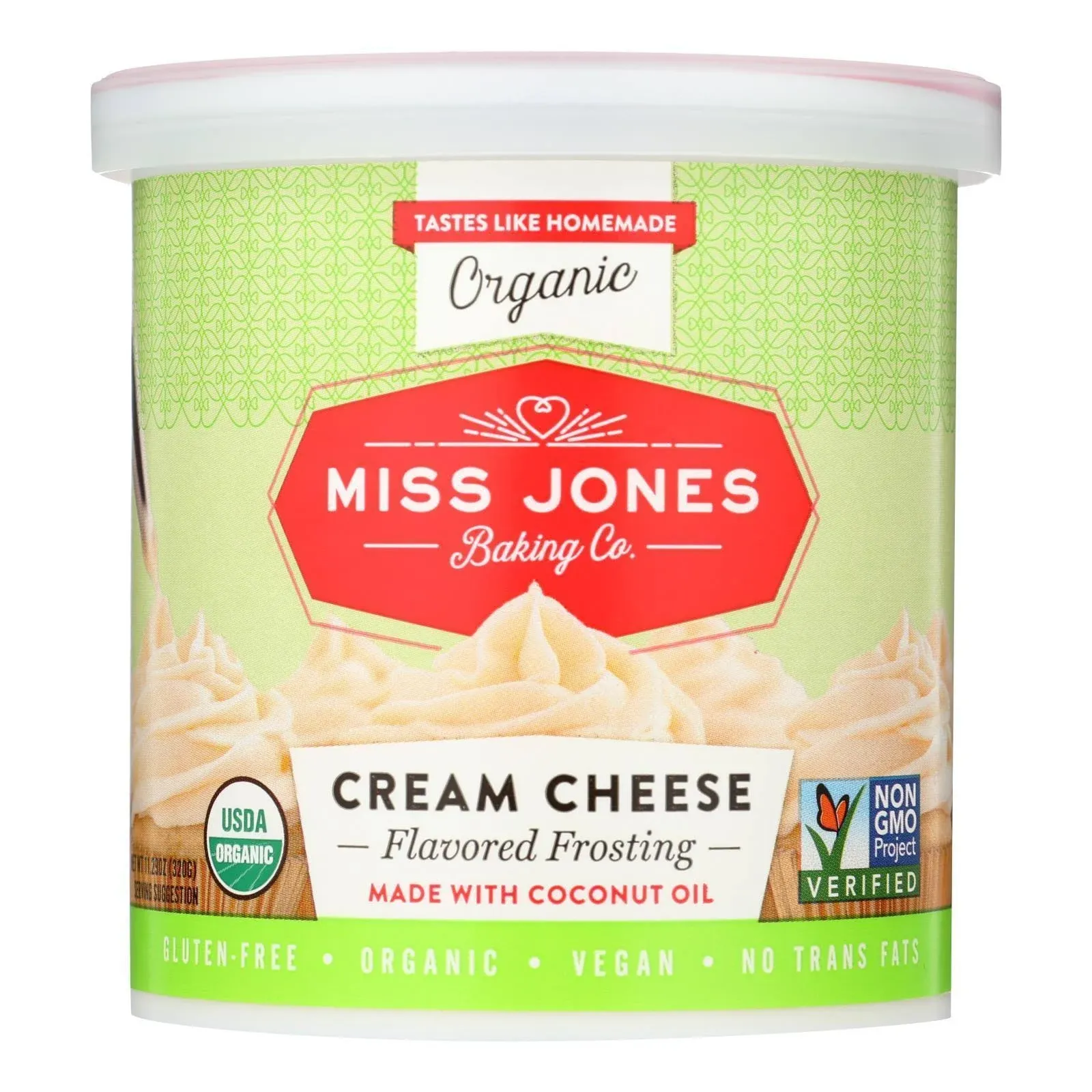 Frosting, Buttercream, Cream Cheese, Organic, 11.29 oz