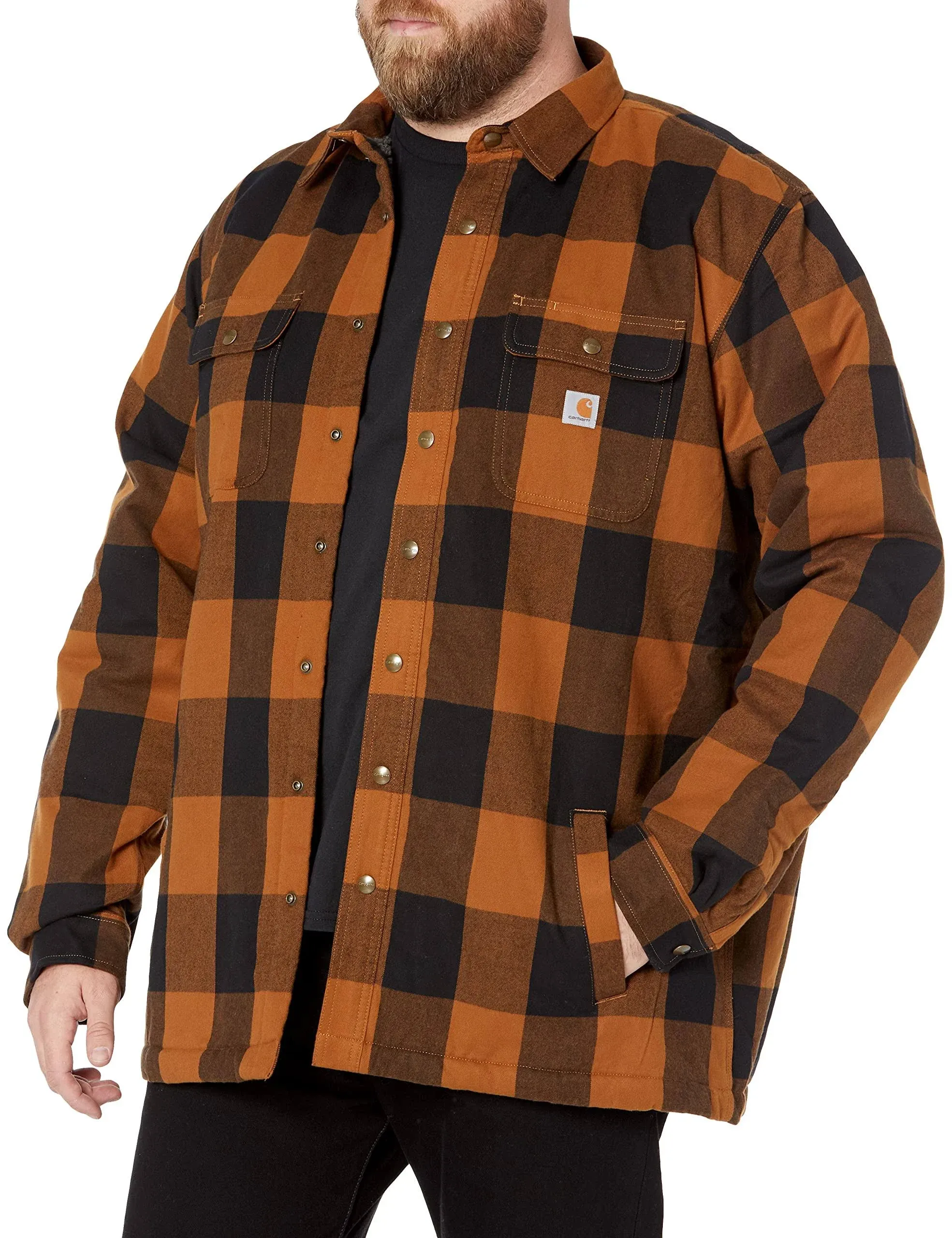 New  Carhartt Havyweight flannel sherpa lined shirts jacket size m