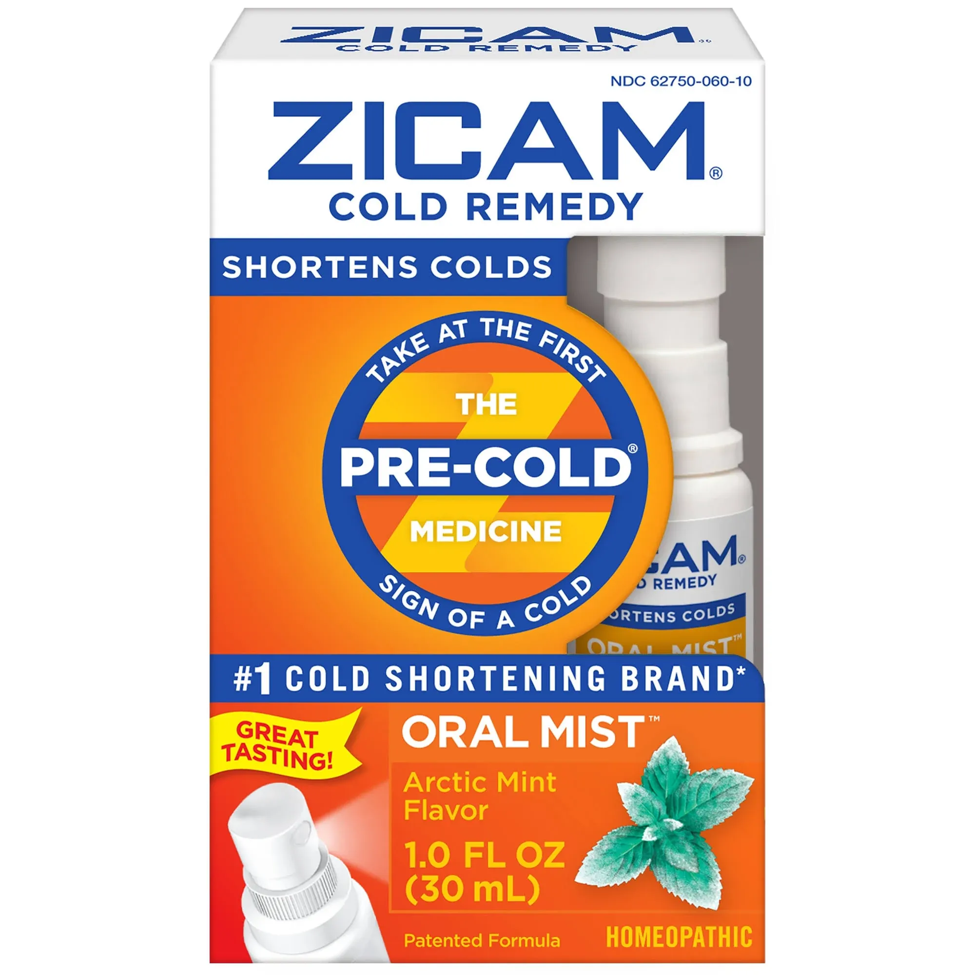 Zicam Cold Remedy Zinc Arctic Mint Oral Mist, 1 Ounce (Pack of 2)