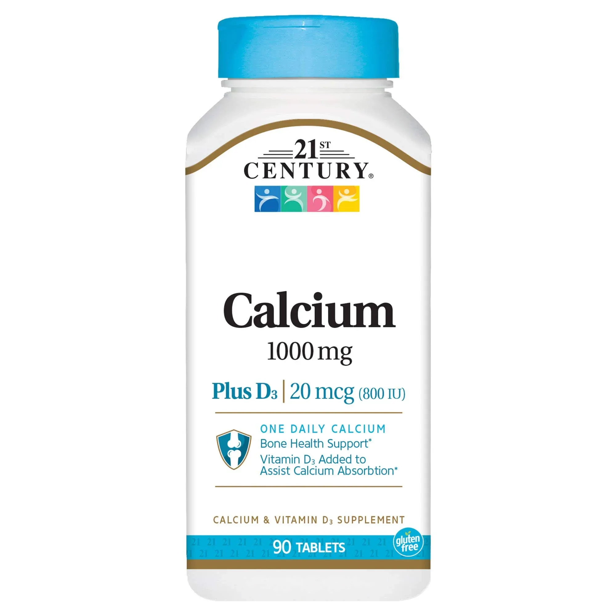 21St Century, Calcium Plus D3, 1,000 MG , 90 Tablets