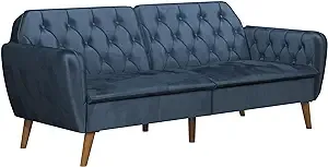 Novogratz Tallulah Memory Foam Futon, Blue