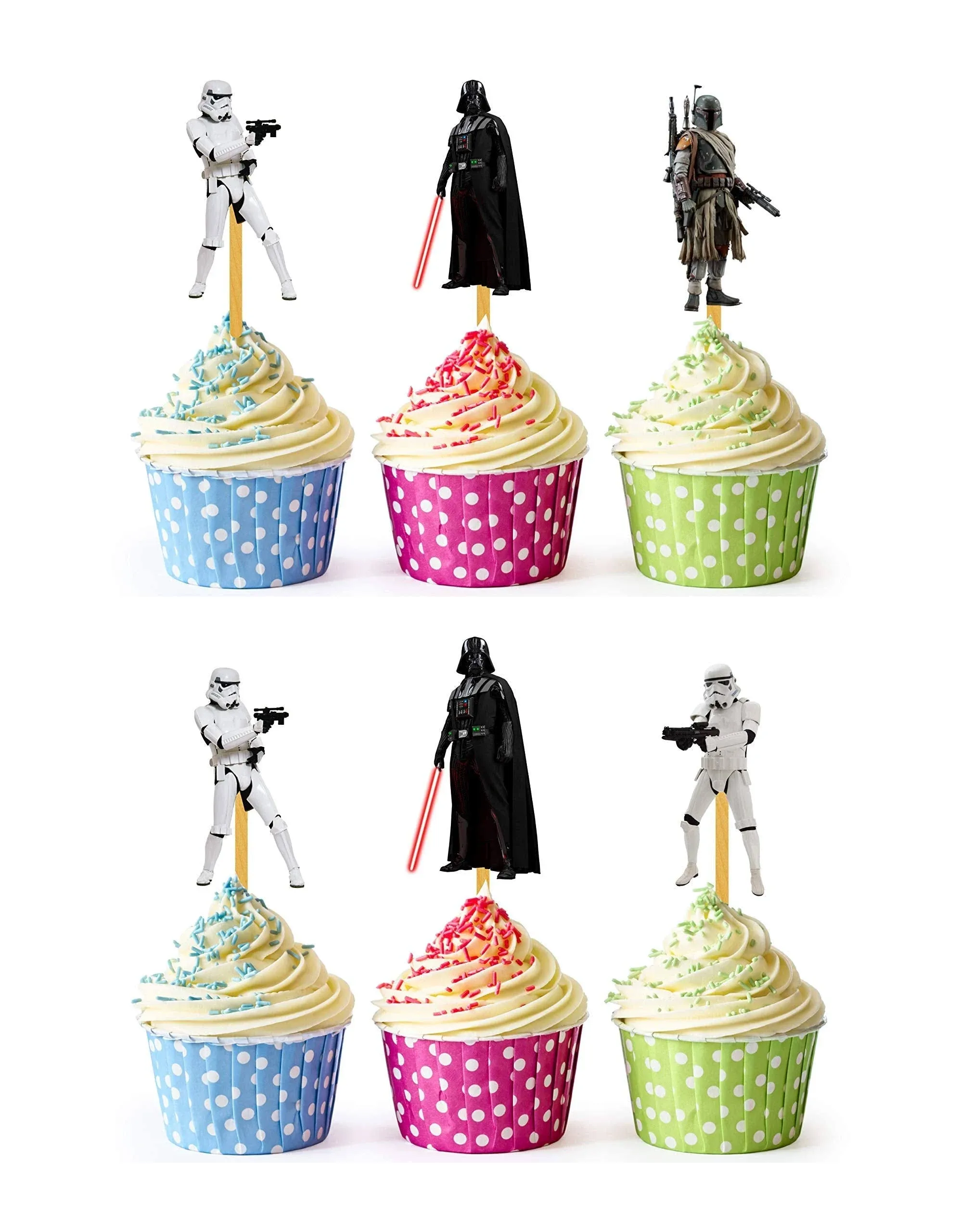 24x Cupcake Topper Picks (Star Wars)