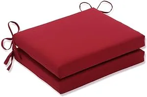 16&#034;x18.5&#034;x3&#034; Fresco 2pc Outdoor Square Seat Cushions Red - Pillow Perfect