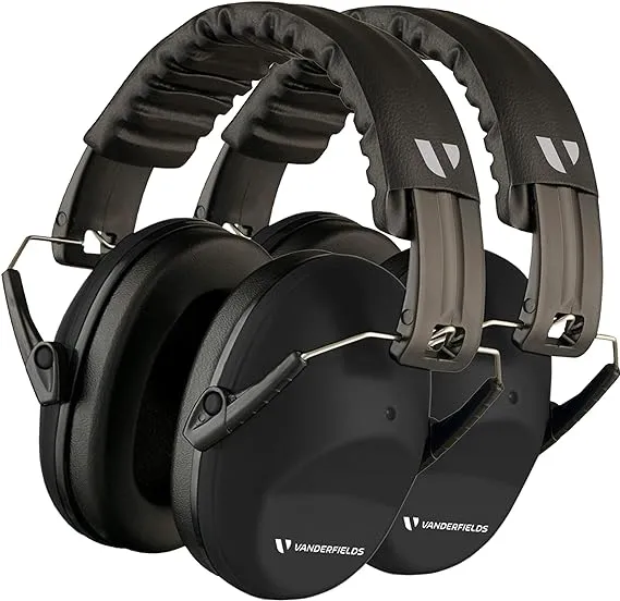 Vanderfields Hearing Protection Headphones 20dB Noise Reduction, Noise Cancelling Ear Muffs for Adults-Passive Ear Protection