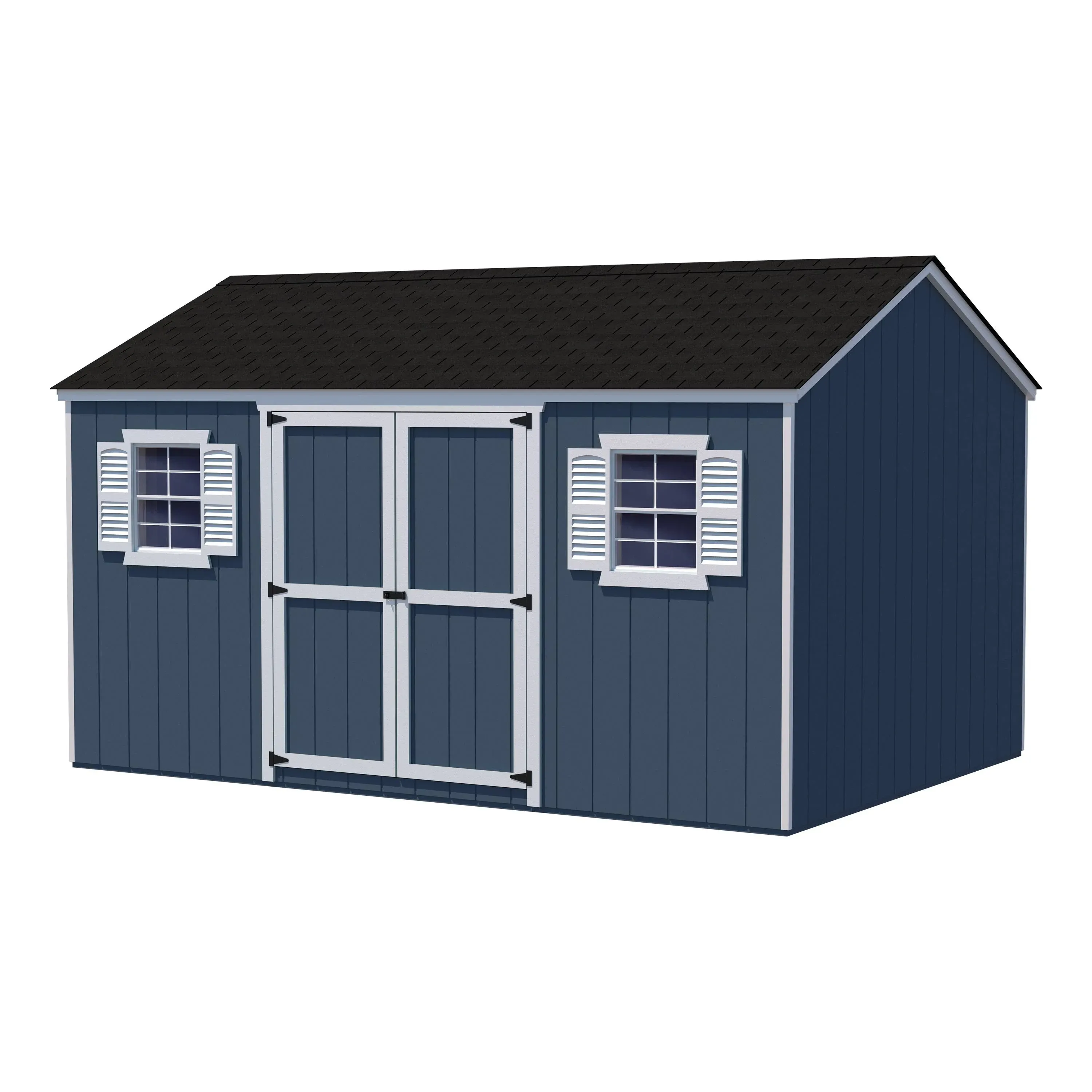 Little Cottage Co. Value Gable 8-ft x 12-ft Wood Storage Shed | 8x12 VGS-PC