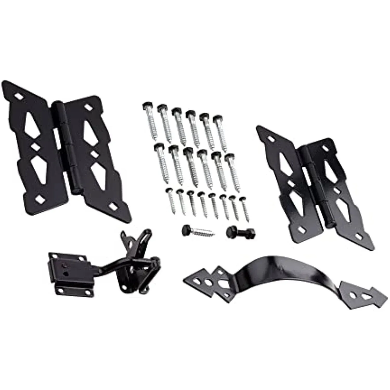 National Hardware N109-300 V8418 Gate Kit Deco Butterfly Hinge - Black