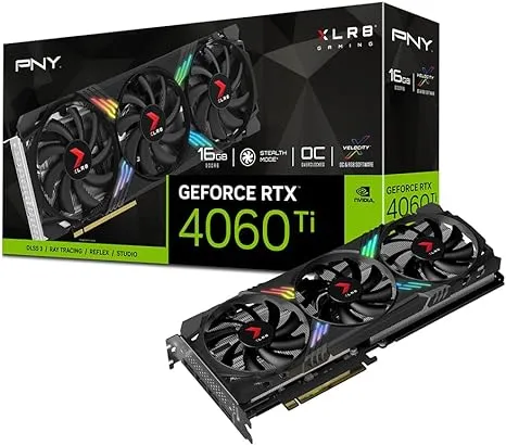 PNY GeForce RTX 4060 Ti 16GB XLR8 Gaming Verto RGB Graphics Card