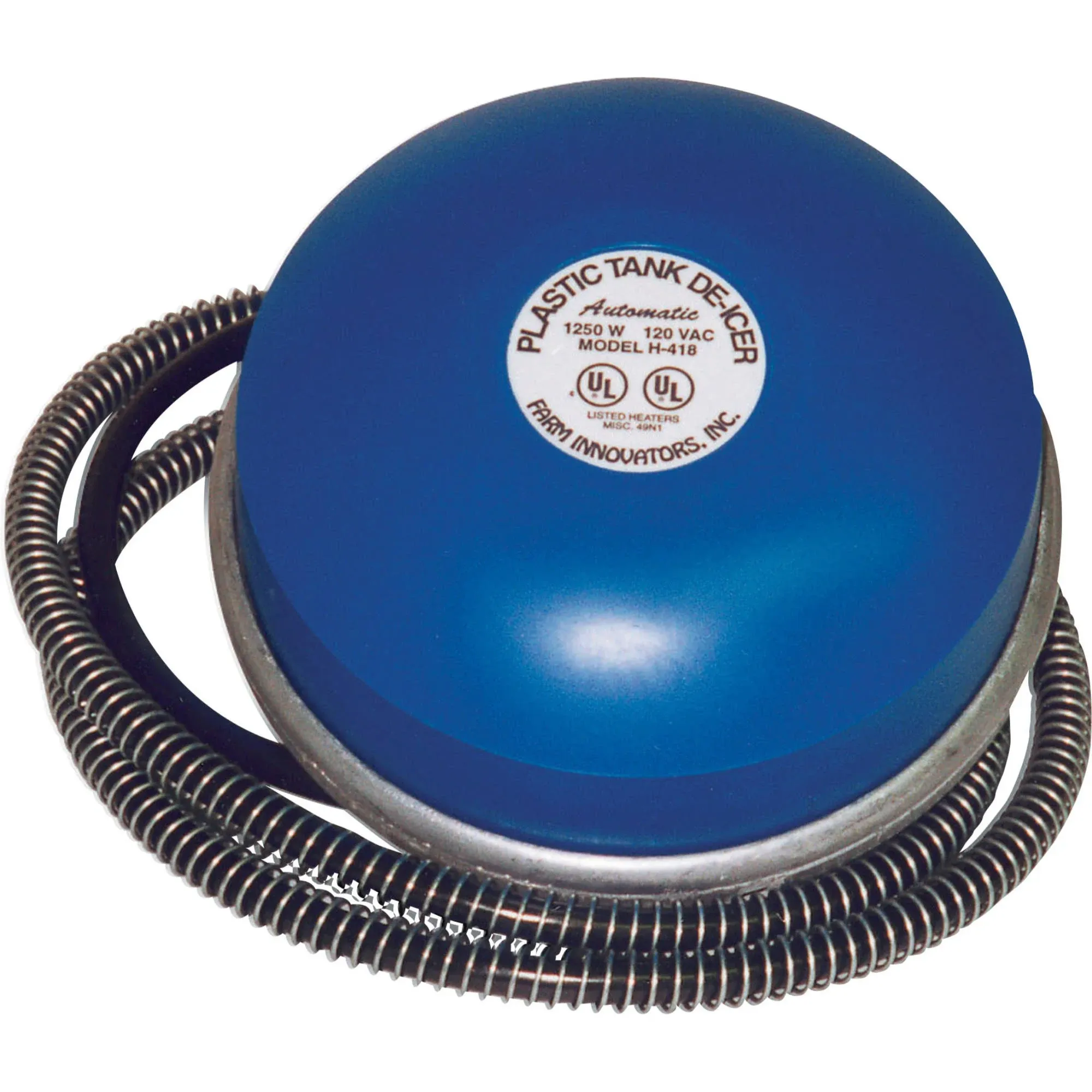 Farm Innovators H-418 Ice Chaser 1250 Watt Cast Aluminum Floating Tank Deicer w/Self Regulating Thermostat