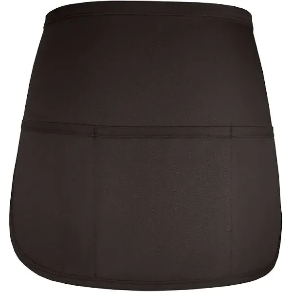 Apron, Cafe Rounded Waist, Black, F30