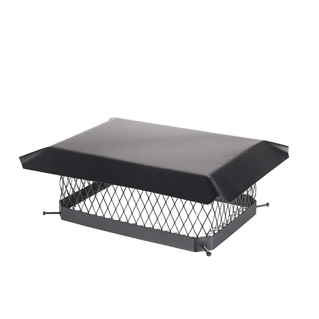 Shelter 13-in W x 18-in L Black Galvanized Steel Rectangular Chimney Cap