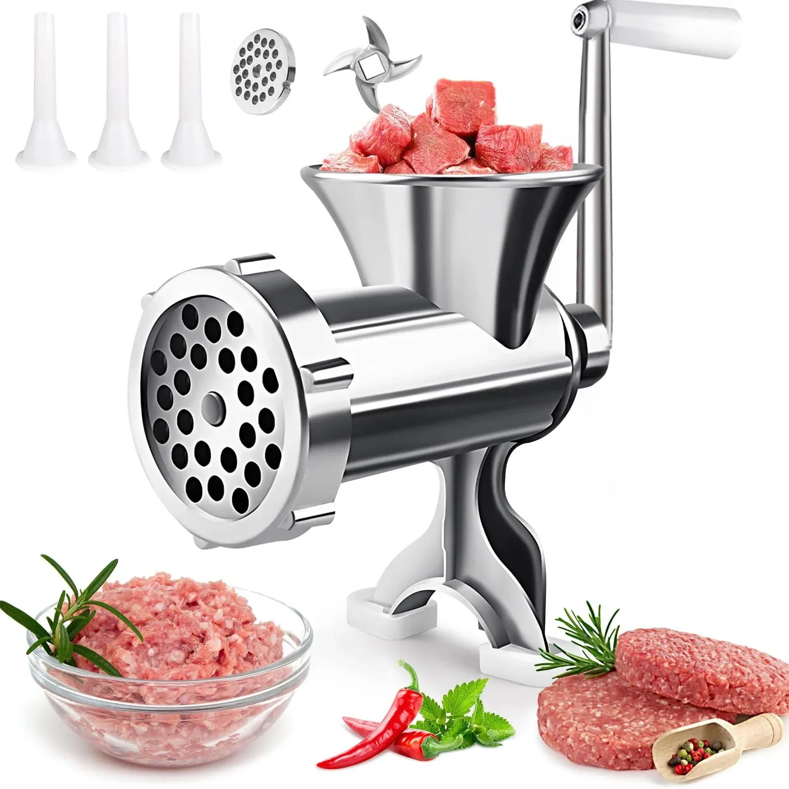 Manual Meat Grinder Sausage Maker Table Mount Pork Mincer Sausage Maker Table Mount Pork Mincer