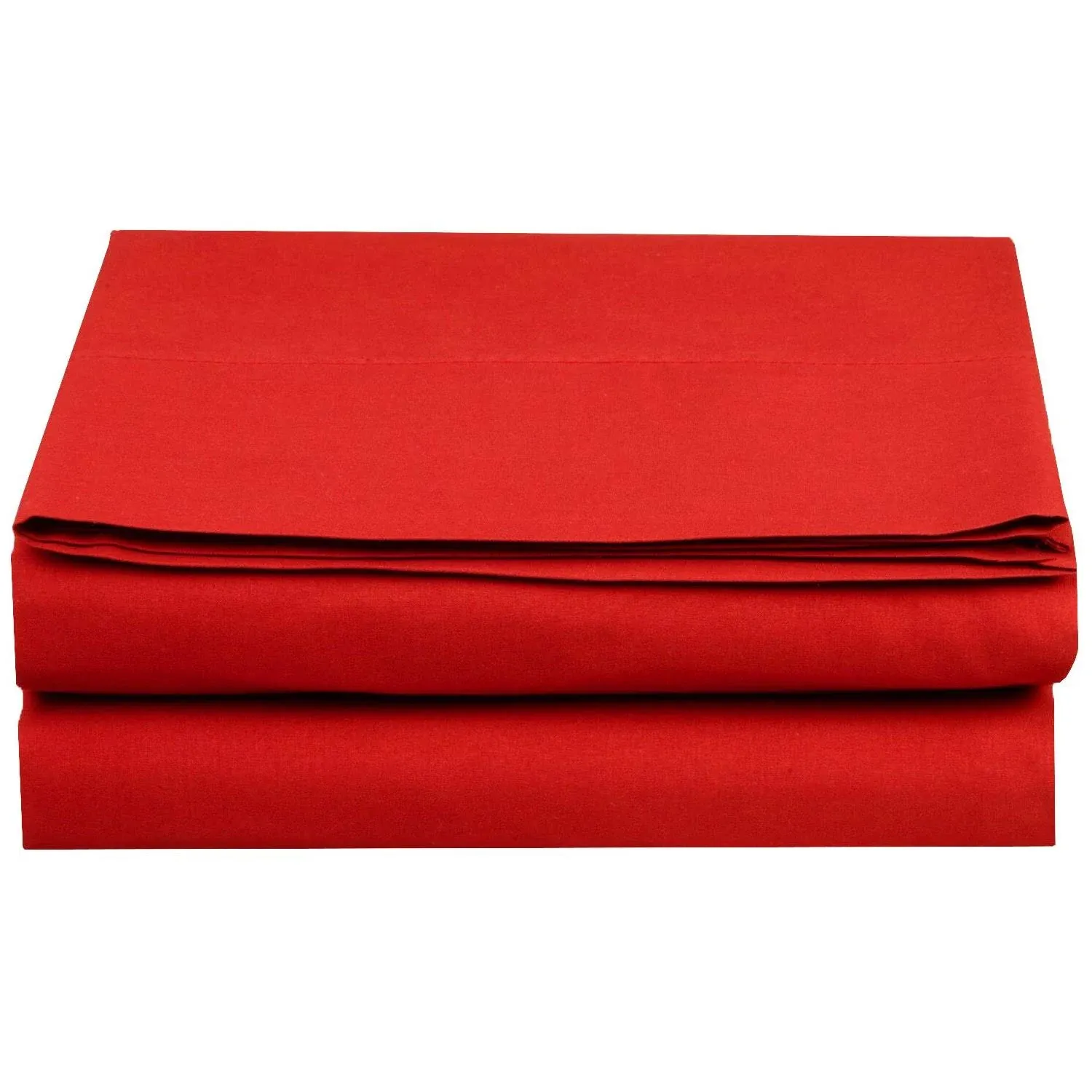 1500 Series Hospitality Flat Sheet 1-Piece Flat Sheet, Twin/Twin XL Size, Red