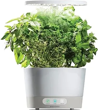 AeroGarden Harvest 360 Indoor Garden Hydroponic System with LED Grow Light and Herb Kit, Holds Up to 6 Pods, White