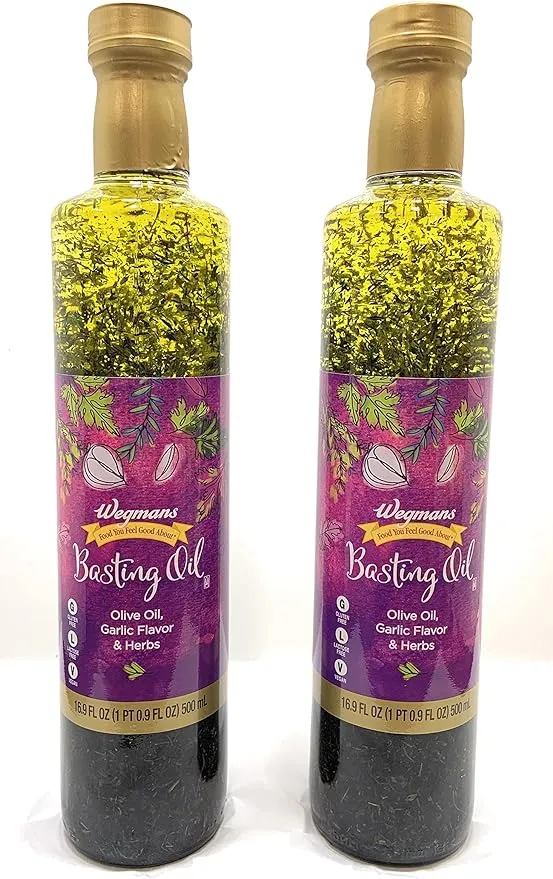 Wegmans Family Pack Basting Oil With Garlic and Herbs (2) 16 Oz. Bottles