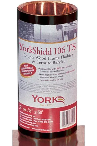 York 106 TS 8 in. W x 720 in. L Copper Flashing Copper