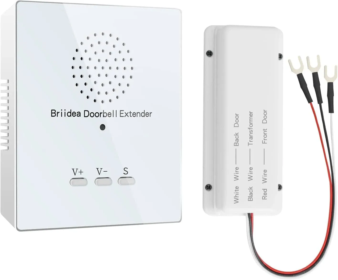 Doorbell Extender, Briidea Doorbell Extender for Wired Doorbell, Converts Your E