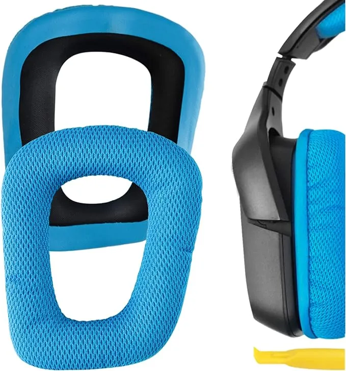 Geekria QuickFit Mesh Fabric Replacement Ear Pads for Logitech G930, G430, G35 ...