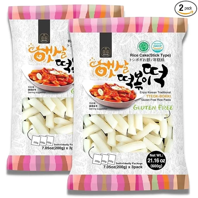 Korean Rice Cake Tteokbokki Stick – 1 Pack (3 Individual Package X 1 Pack) Vegan, Non-GMO, Gluten Free, Tteok Rice Cakes Food Pasta 21.16 oz Per Pack