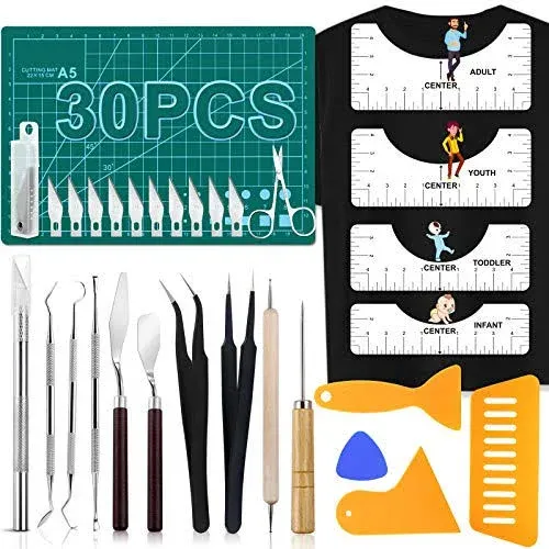 30 PCS Precision Craft Weeding Tools for Weeding Vinyl, DIY Art Work Cutting,...