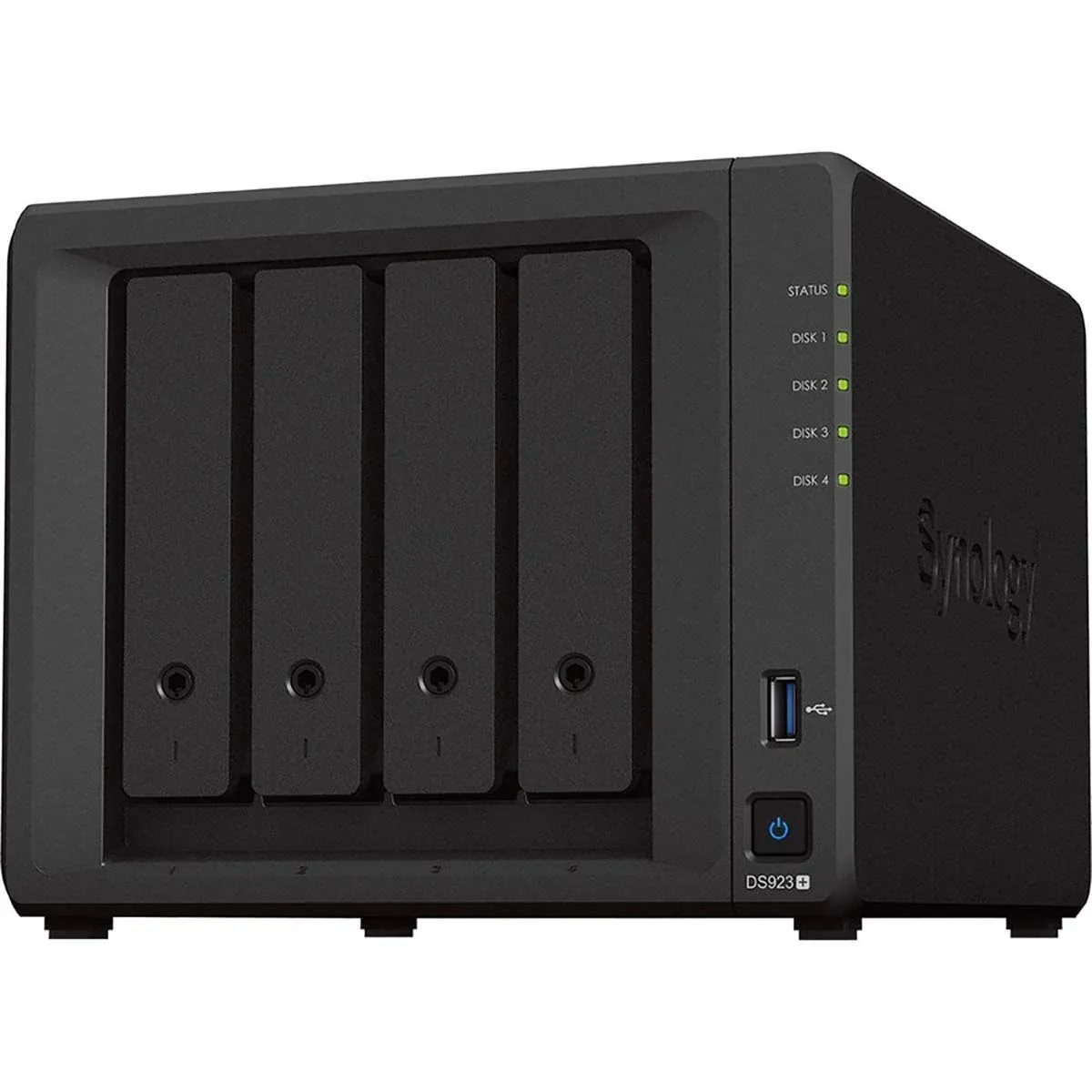 Nas Synology Diskstation Amd Ryzen R1600 2.6Ghz 4 Bahias 4Gb Ddr4 Usb 3.2 Negro Ds1522+