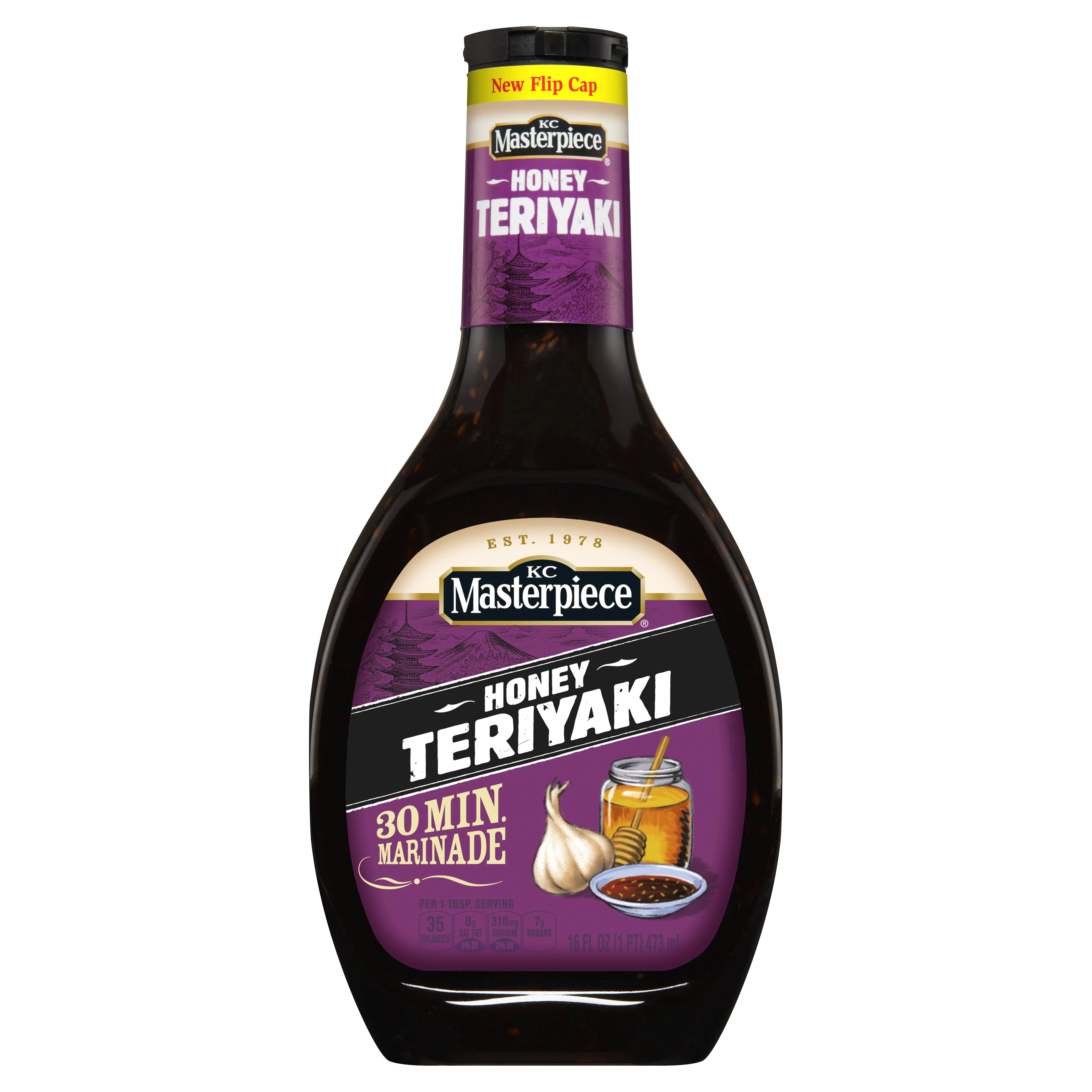 KC Masterpiece Marinade, Honey Teriyaki - 16 fl oz bottle