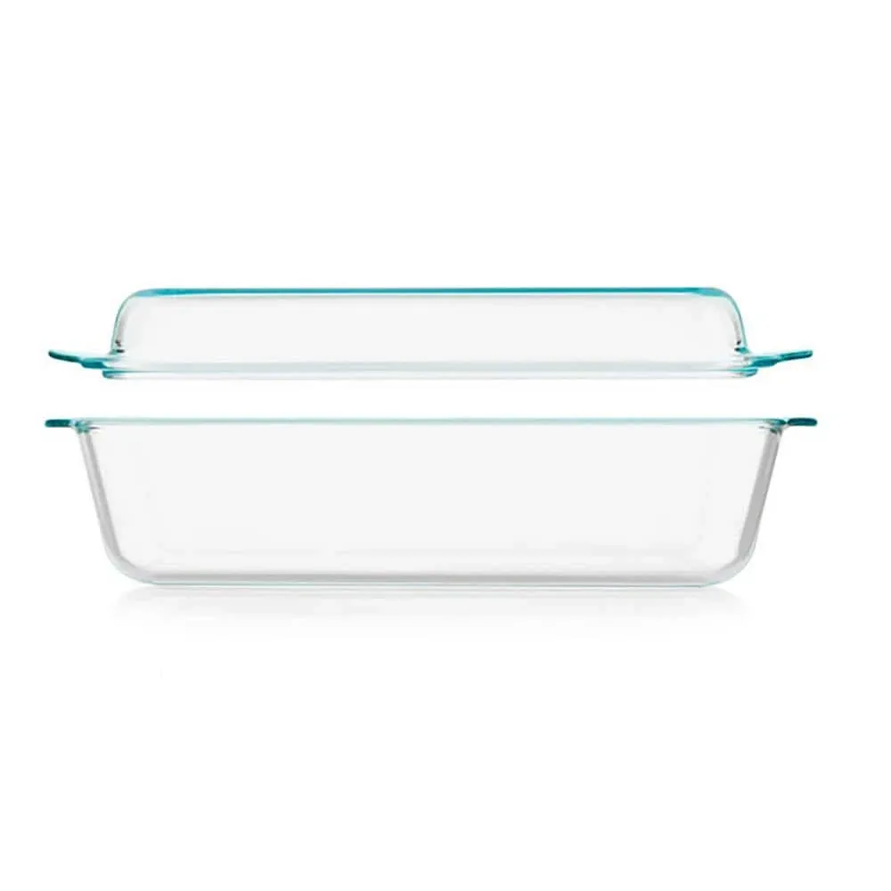 Pyrex Deep 5.2-Qt (9"x13") 2-in-1 Glass Baking Dish with Glass Lid, Extra Large Rectangular Baking Pan For Casserole & Lasagna, Dishwasher, Freezer, Microwave and Pre-Heated Oven Safe