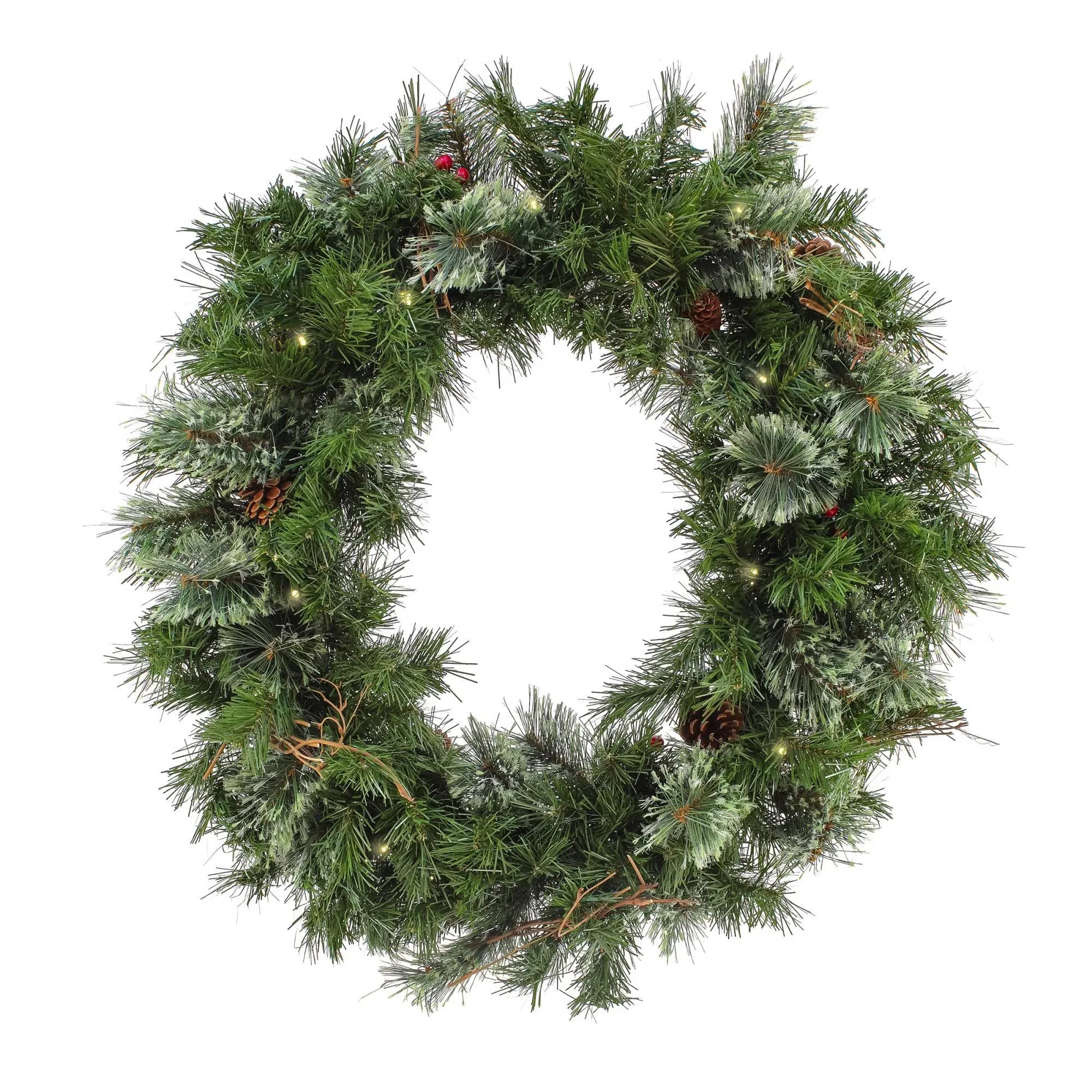 National Tree Company 30 Glistening Pine Wreath with LED Lights