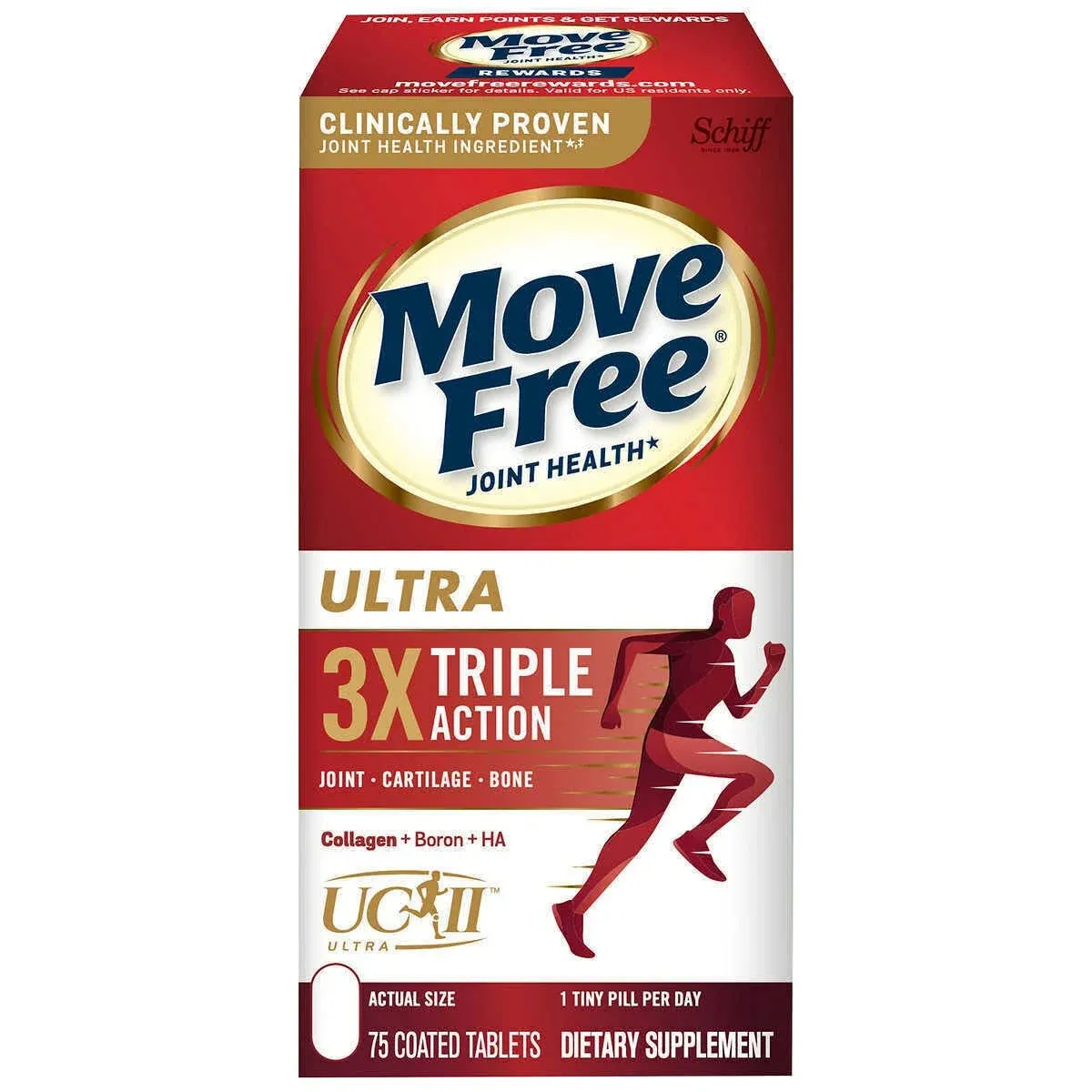 Schiff, Move Free Joint Health, Ultra, Triple Action, 64 Coated Tablets