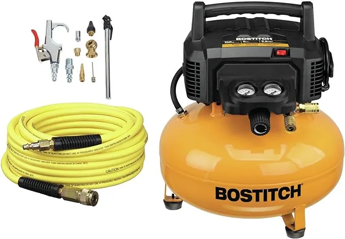 BOSTITCH Air Compressor Kit, Oil-Free, 6 Gallon, 150 PSI (BTFP02012-WPK)