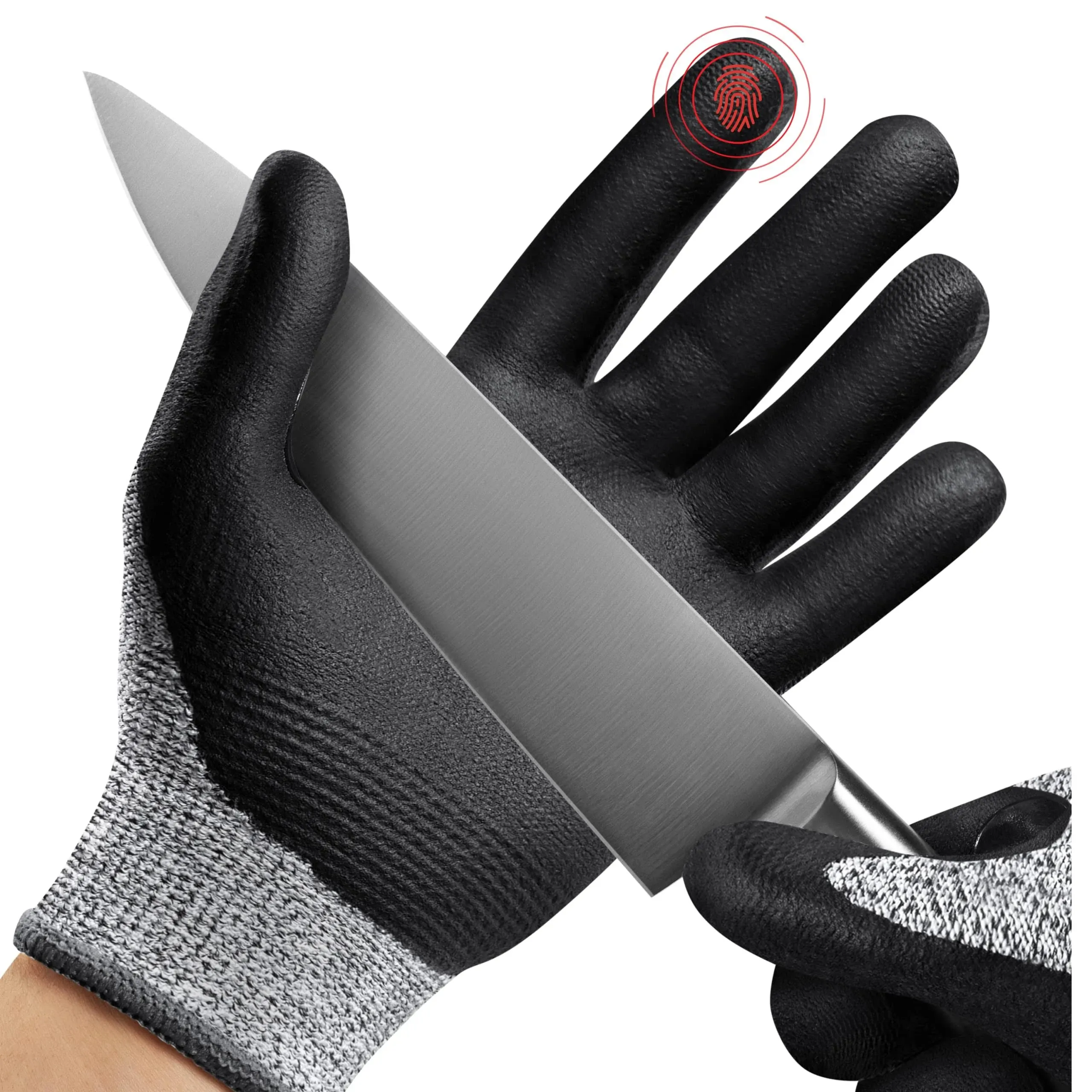 Professional Safety Work Gloves with Grip — Waterproof Palm; Enhanced Grip; Rein