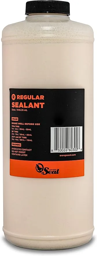 Orange Seal - Regular Formula Tubeless Bike Tire Sealant with Injector | Fast Sealing, up to 1/4" Puncture | for MTB, Road, CX and Gravel Bicycle Tires