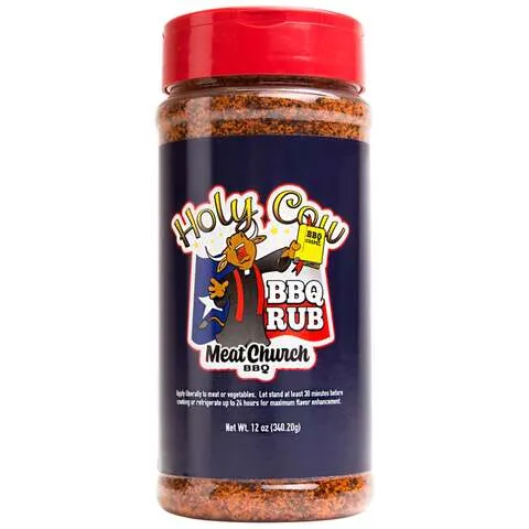 Meat Church BBQ Rub Combo: Two Bottles of Holy Cow (12 oz) BBQ Rub and Seasoning for Meat and Vegetables, Gluten Free, Total of 24 Ounces