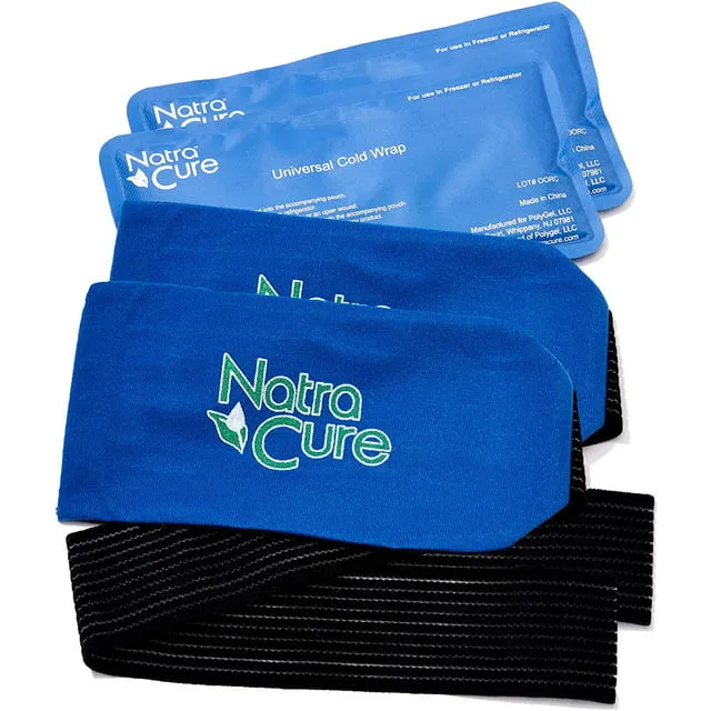 NatraCure Universal Cold Pack Ice Wrap – 2 Ice Packs w/ 1 Pouch 