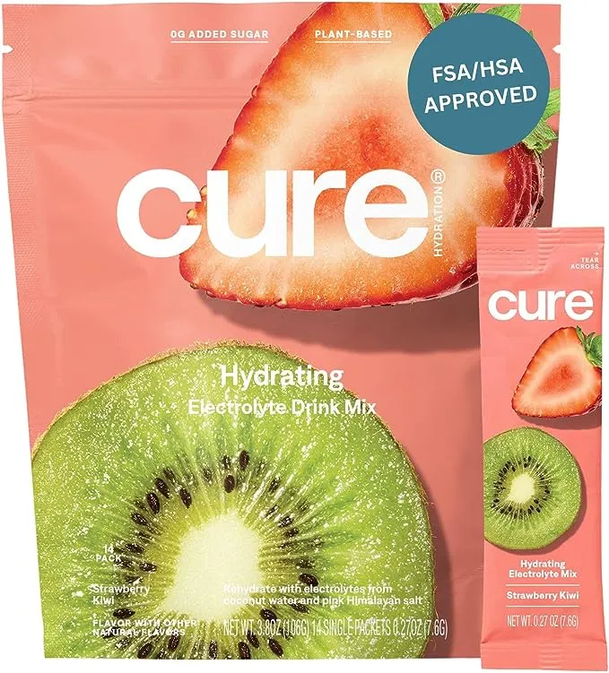 Cure Hydrating Electrolyte Mix, Strawberry Kiwi