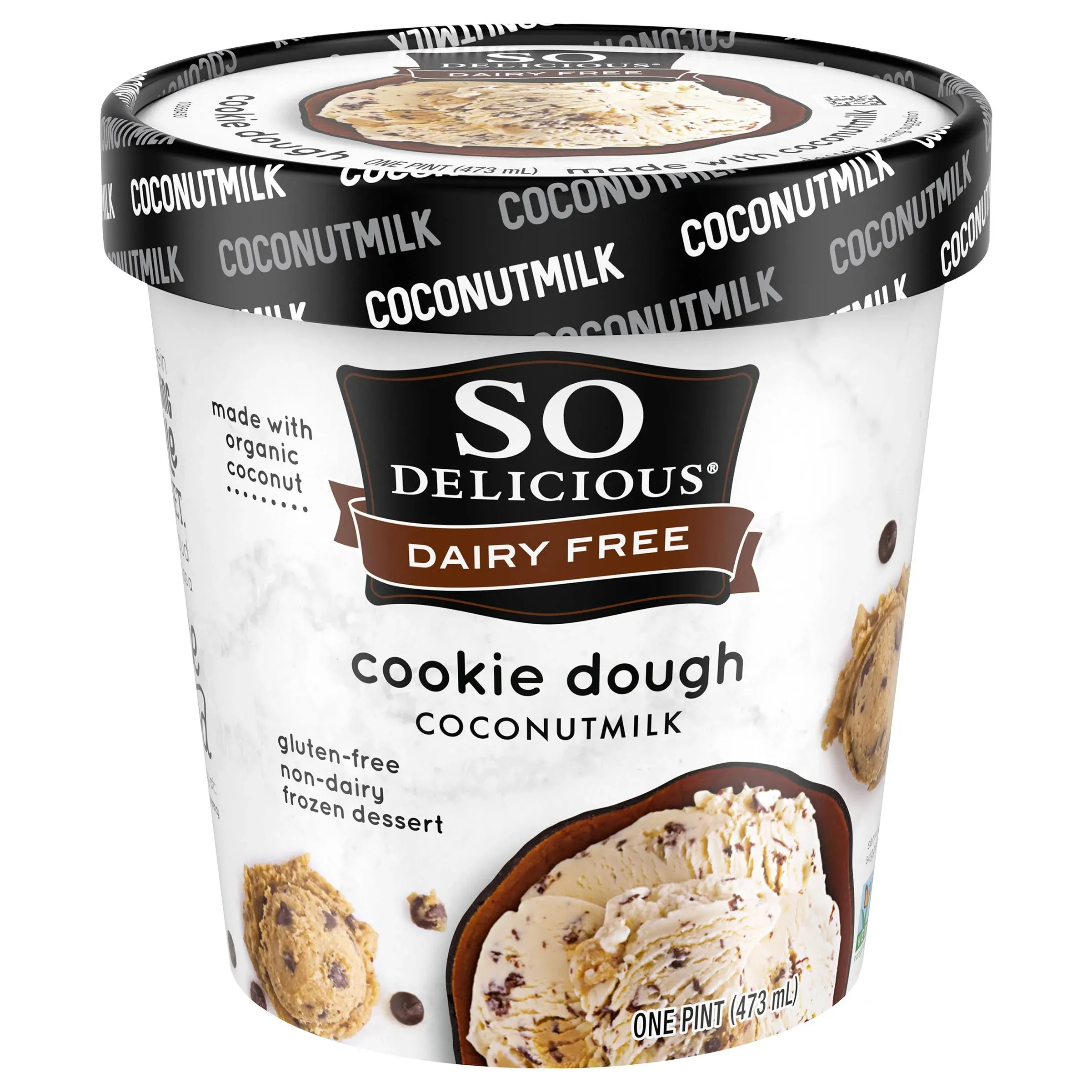 So Delicious Dairy Free Cookie Dough Coconut Milk Frozen Dessert, 1 Pint