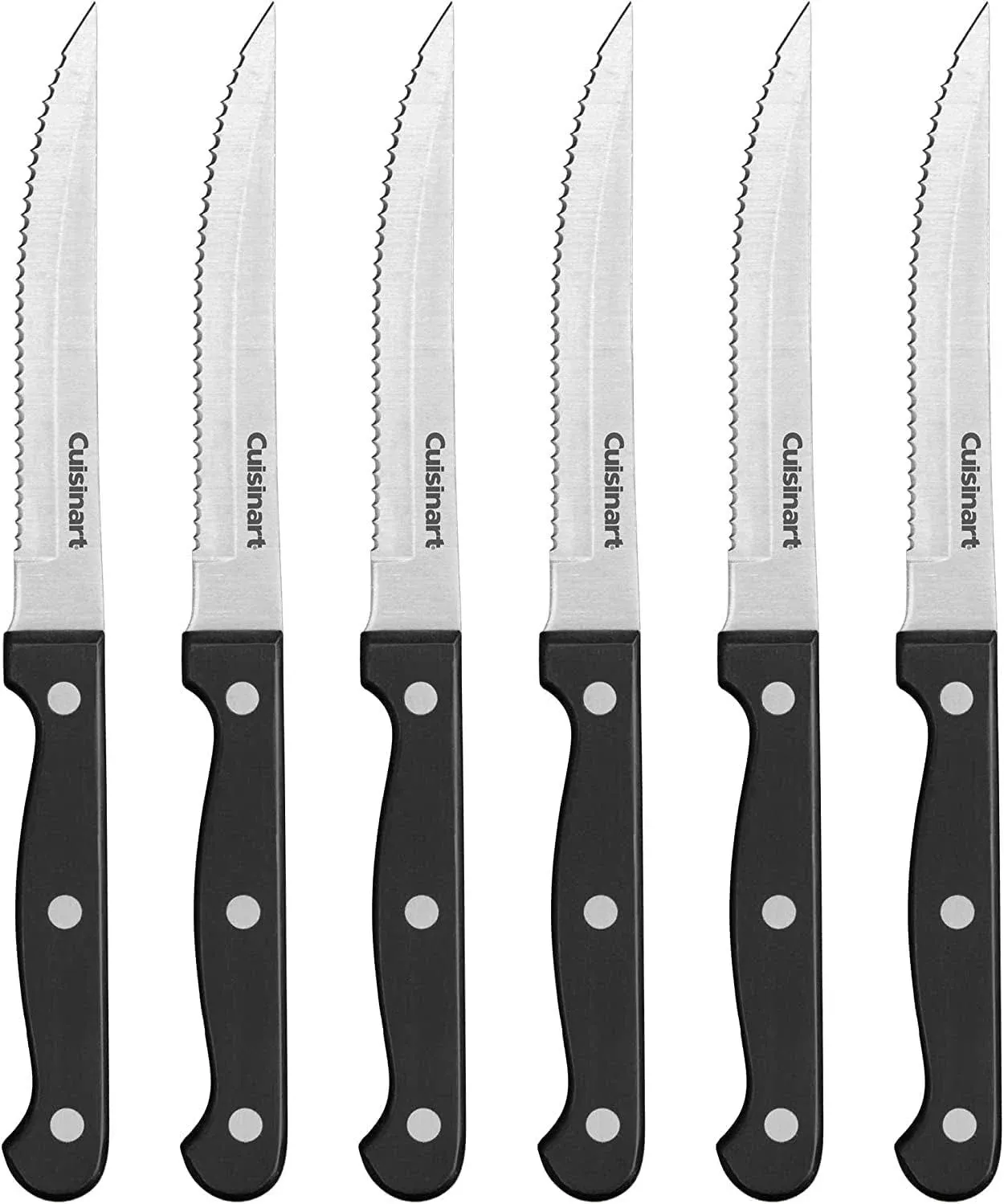 Cuisinart C77WTR-6PSK White Triple Rivet Steak Knife Set, 6 pc