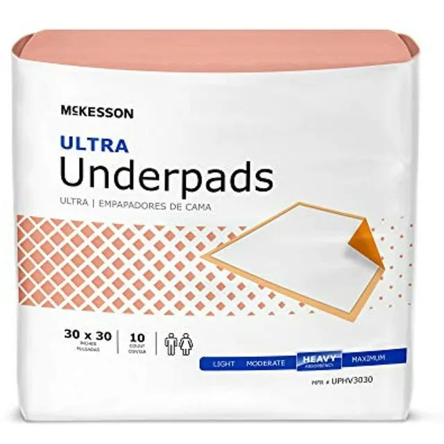 McKesson Ultra Disposable Underpad Heavy Absorbency