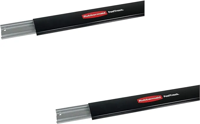 Rubbermaid 1784415 Fast Track 48 Inch Steel Horizontal Wall Mounted Storage Rail