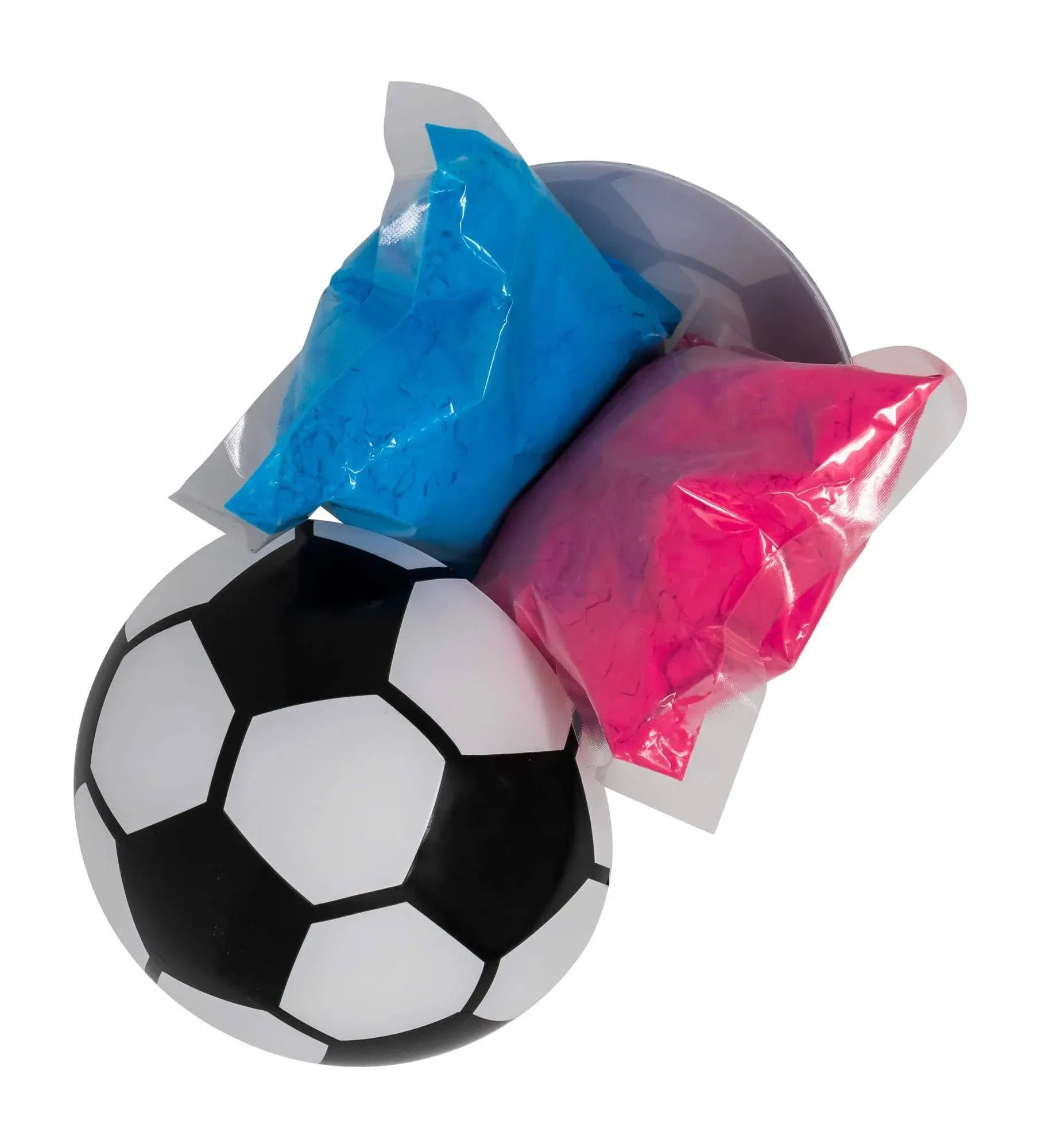 HelloBump Gender Reveal Exploding Soccer Ball Kit | Non-Toxic |Pink &amp; Blue