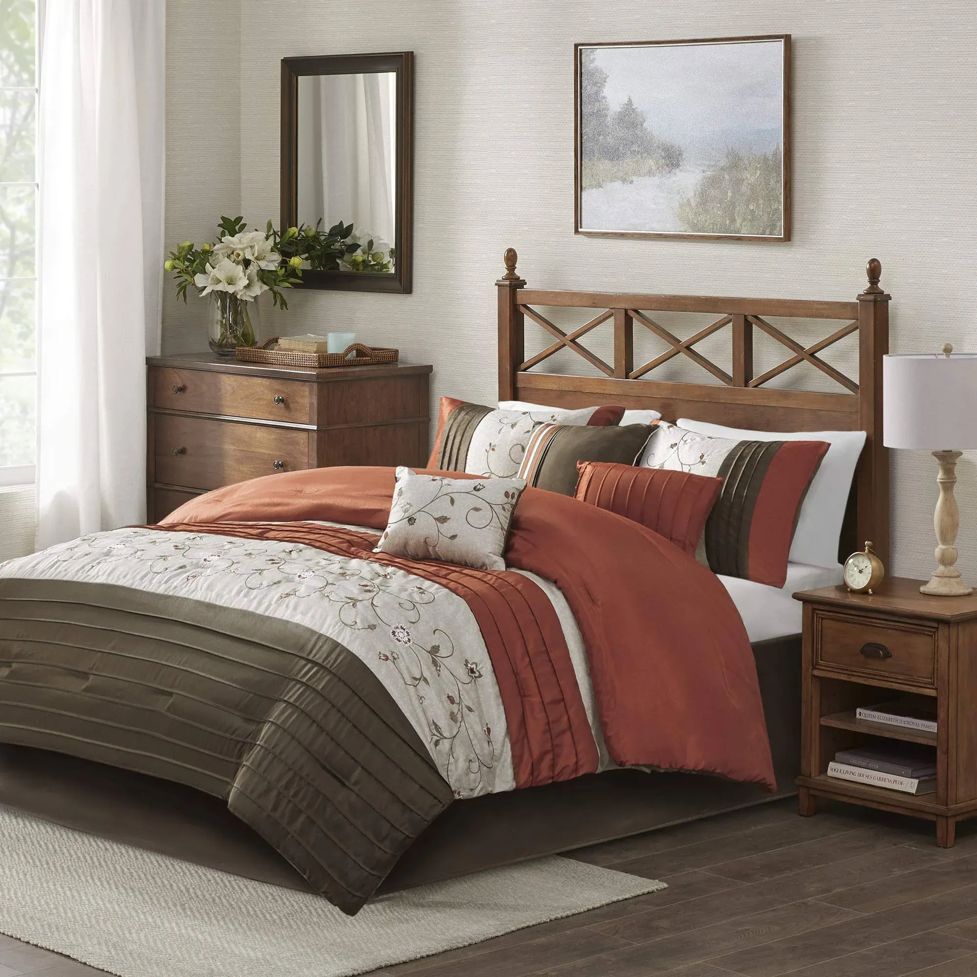 Madison Park Serene Embroidered Comforter Set