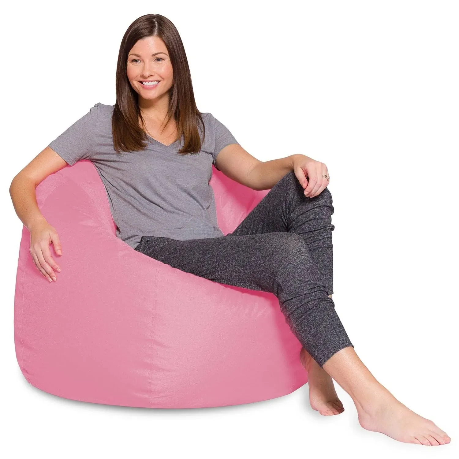 Posh Creations Bean Bag Chair, Kids, 2.25 ft, Pink, Size: medium-27in