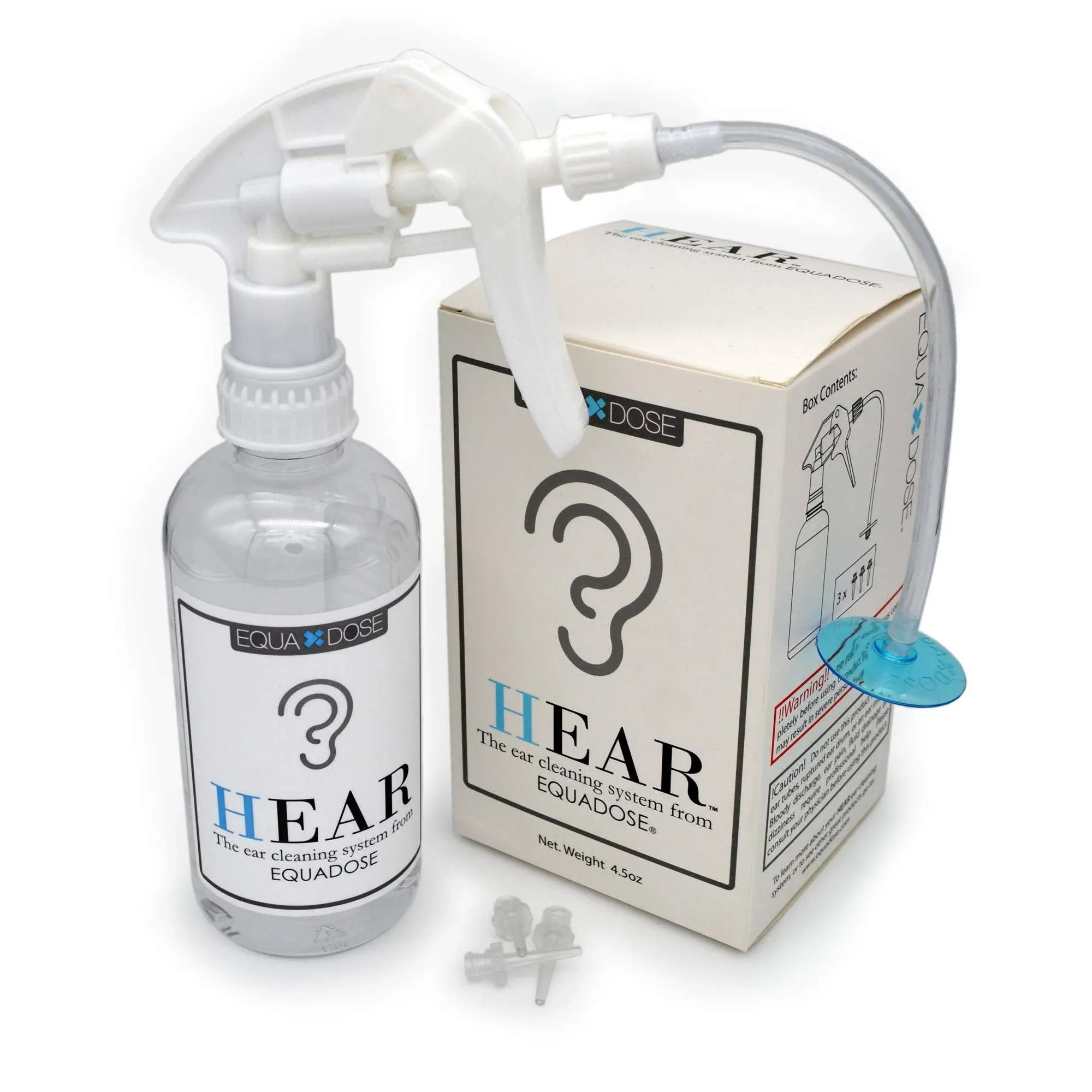 EQUADOSE Hear Earwax Removal Kit by Equadose, Complete Ear Wax Remover for Effective Ear Cleaning & Irrigation, Includes Tools for Safe and Gentle Ear Care