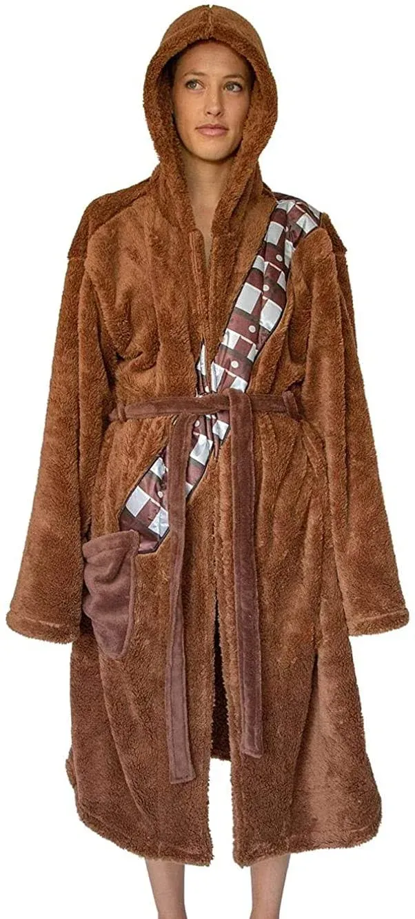 Star Wars Chewbacca Hooded Bathrobe for Adults  One Size Fits Most