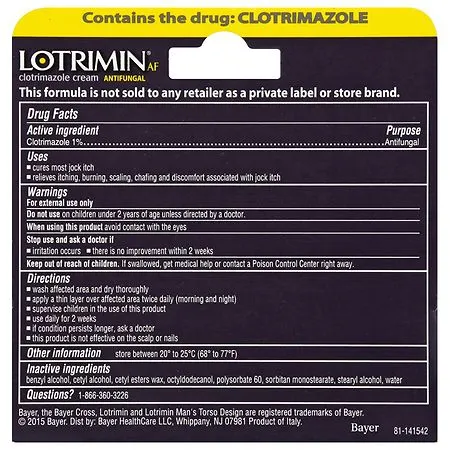 Lotrimin AF for Jock Itch Antifungal Clotrimazole Cream 0.42 oz. Pack