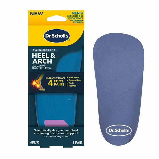 Dr. Scholl's Pain Relief Orthotics for Heel Pain for Men - 1 Pair - Size (8-12)